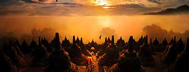 ver amanecer en los templos de Borobudur