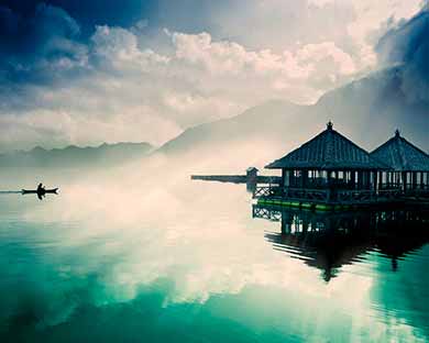 El lago Batur